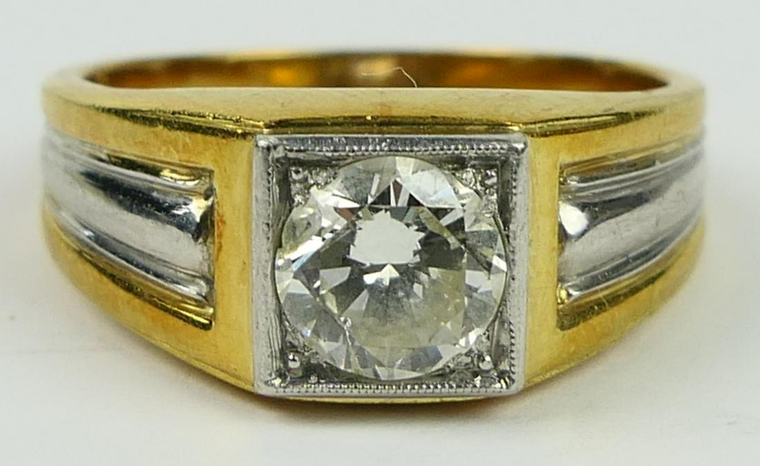 14KT UNISEX 1 CT DIAMOND RING (1 of 3)