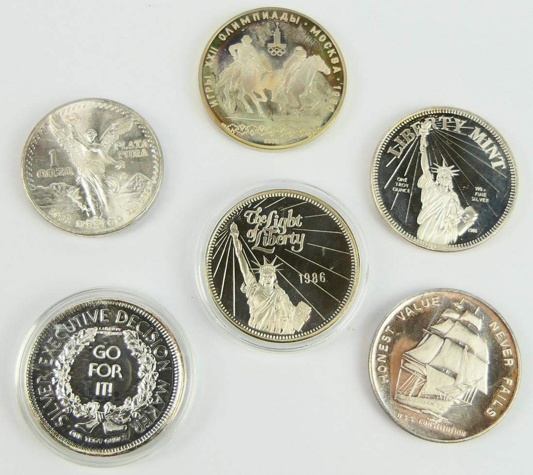 LOT OF (6) SILVER VARIOUS COINS (1 of 7)