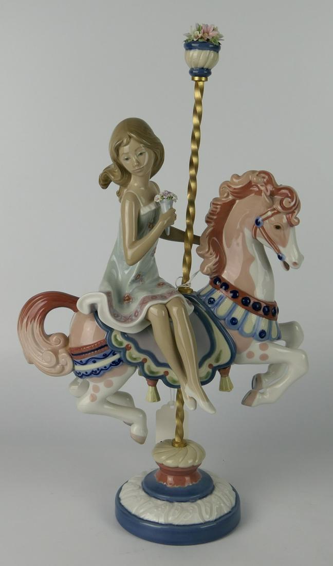LLADRO PORCELAIN "GIRL ON A CAROUSEL HORSE" #1469 (1 of 4)