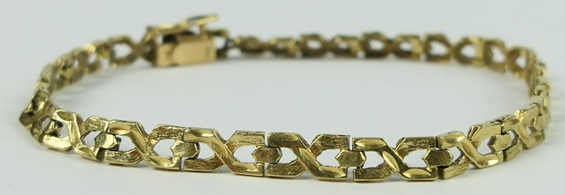 14KT YELLOW GOLD LOOP BRACELET (1 of 3)