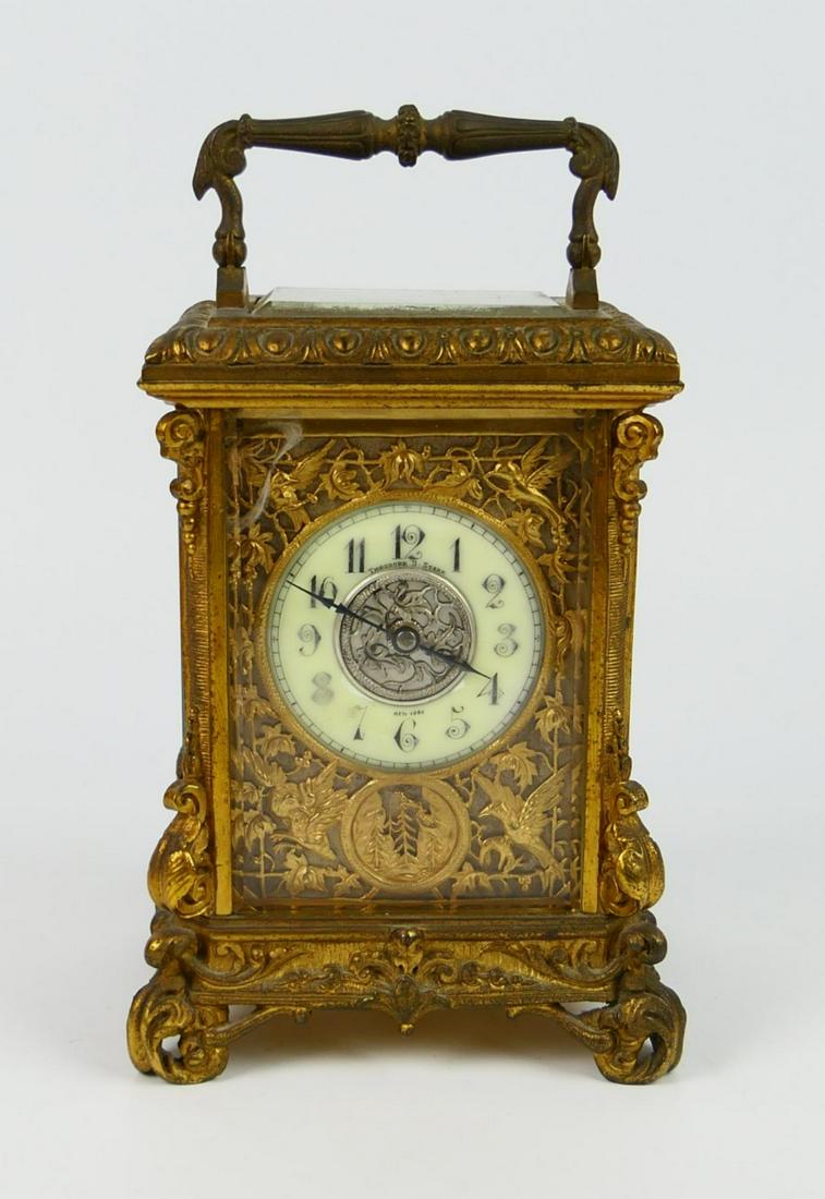 FRENCH BRONZE CARRAIGE CLOCK  BY THEODORE STARR (1 of 7)