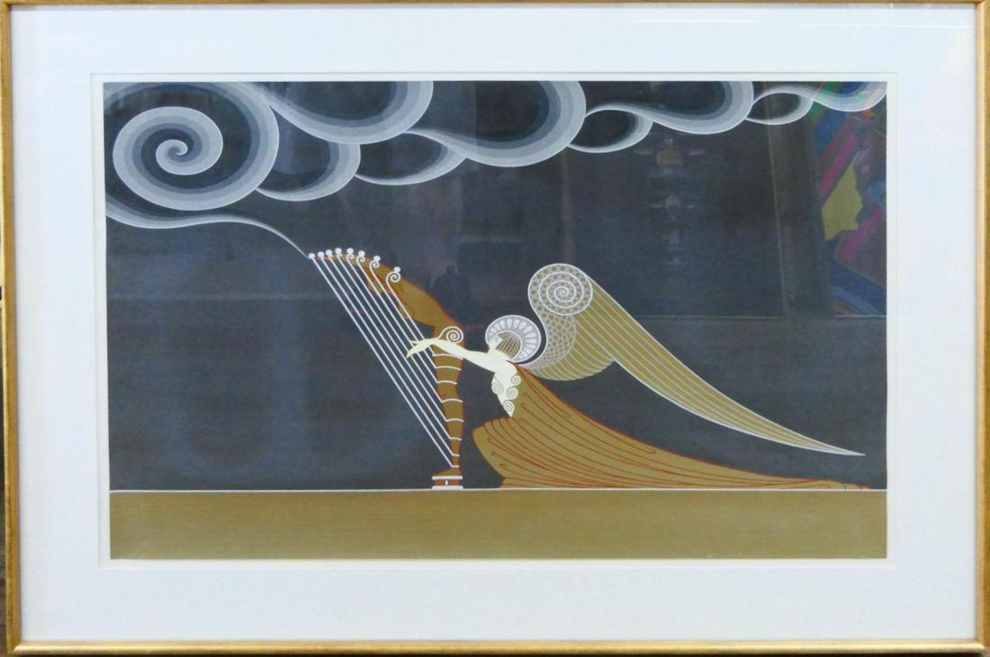 ROMAIN DE TIRTOFF (ERTE) RARE MIXED MEDIA FRAMED (1 of 4)