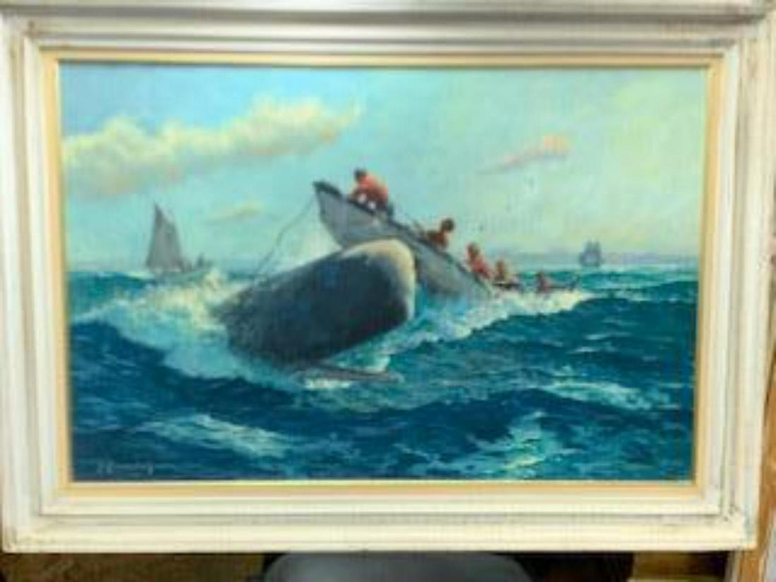 HJALMAR "CAPPY"  AMUNDSEN (USA 1911-2001) OIL PAINTING (1 of 8)