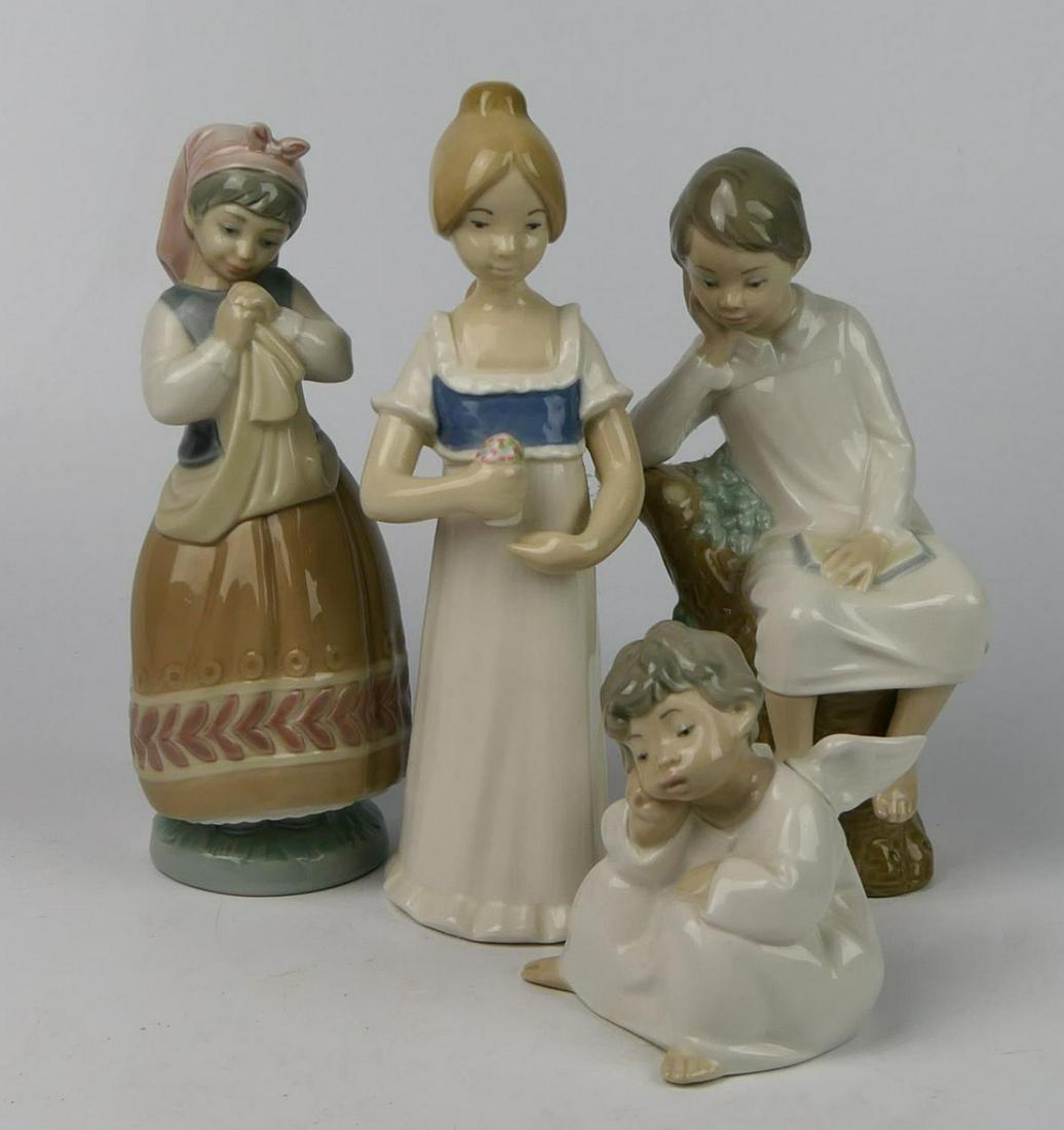 GROUPING 4 LLADRO AND REX PORCELAIN FIGURINES (1 of 2)