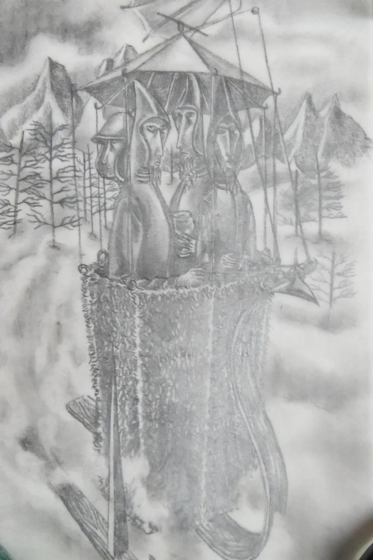 REMEDIOS VARO (MEXICO 1908-1963) GRAPHITE ON PAPER (1 of 3)
