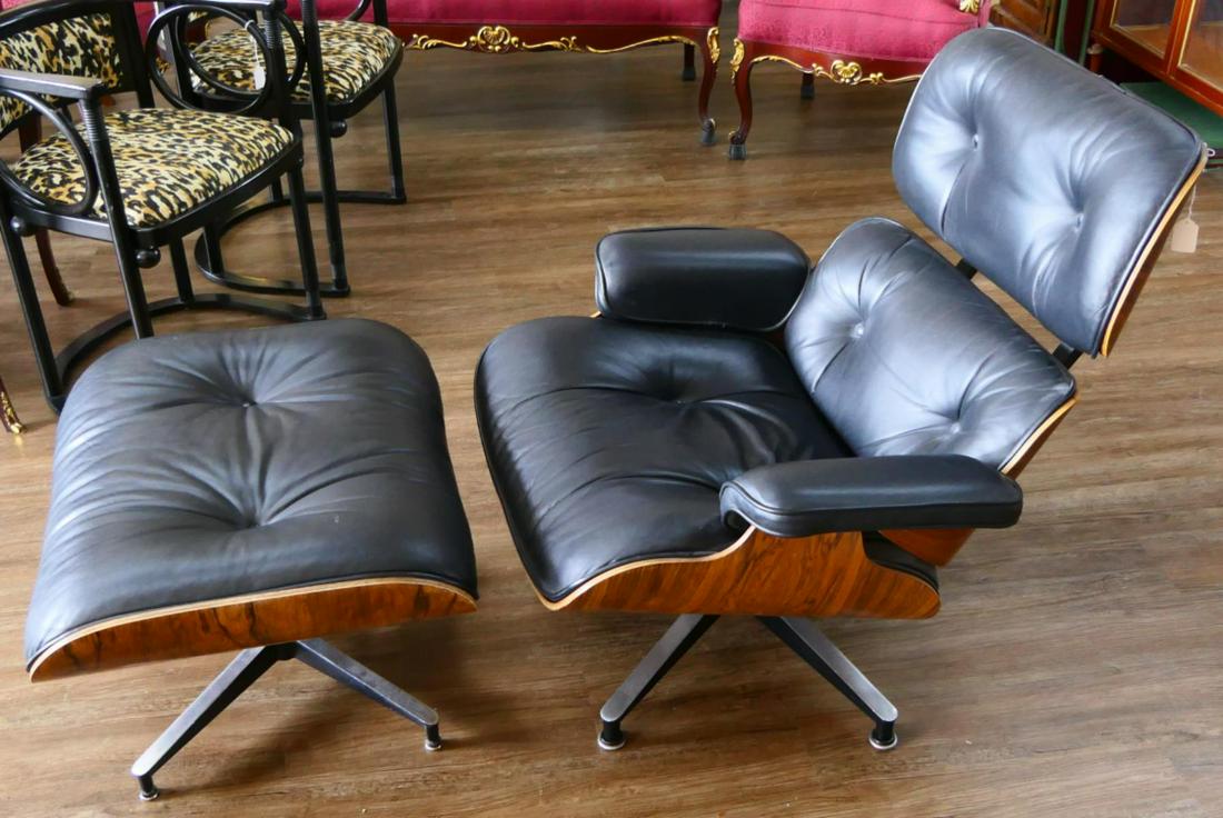 CHARLES & RAY EAMES ORIGINAL CHAIR AND OTTOMAN (1 of 7)