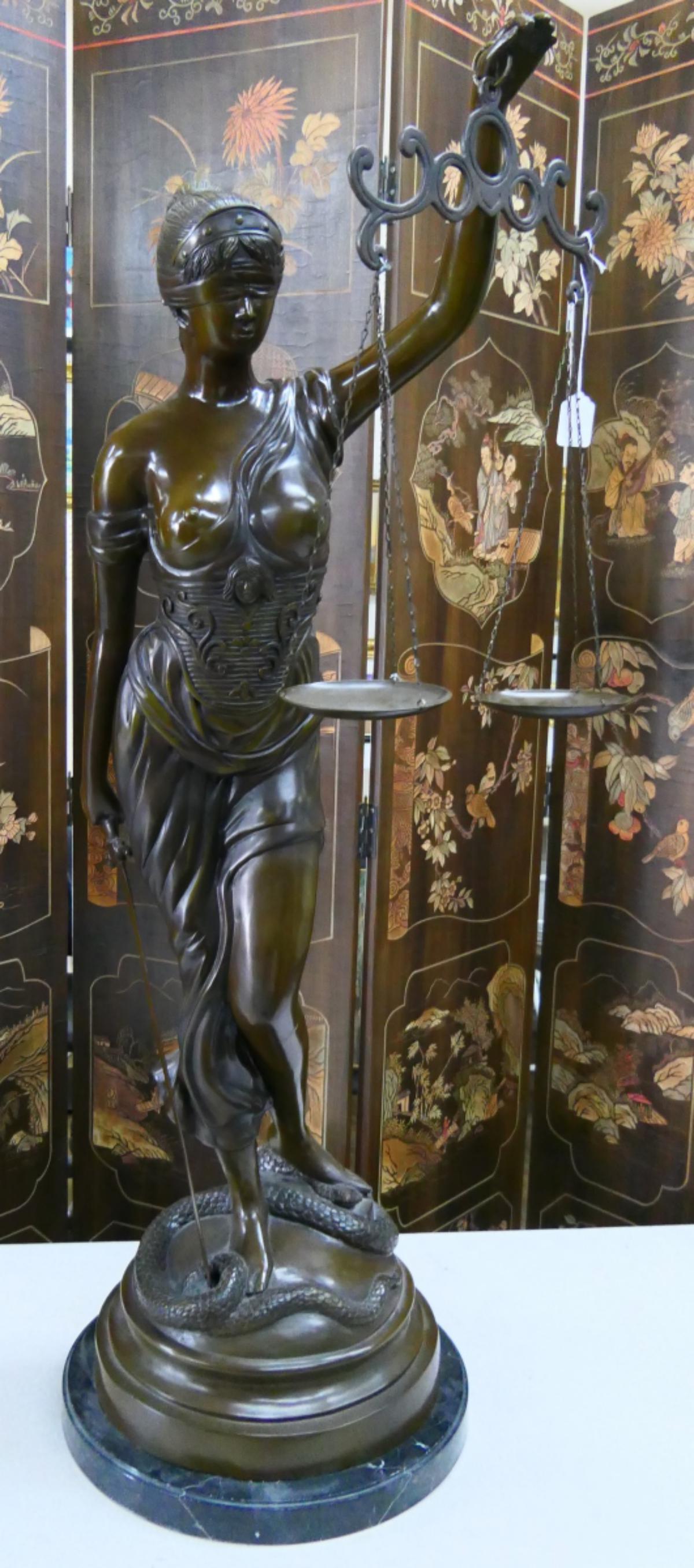 JIM DAVIDSON (USA b1962) "LADY JUSTICE" BRONZE (1 of 6)