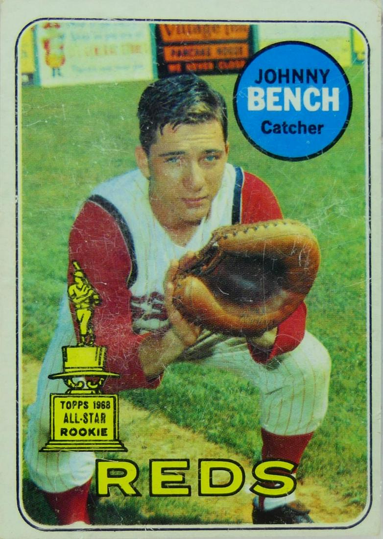 JOHNNY BENCH TOPPS 1968 ALL-STAR ROOKIE CARD (1 of 2)