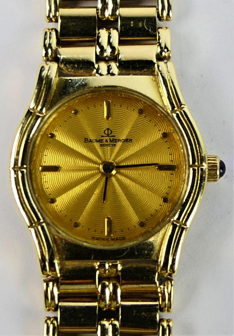 BAUME & MERCIER LADY'S 14 KT WRISTWATCH  GOLD BAND (1 of 7)