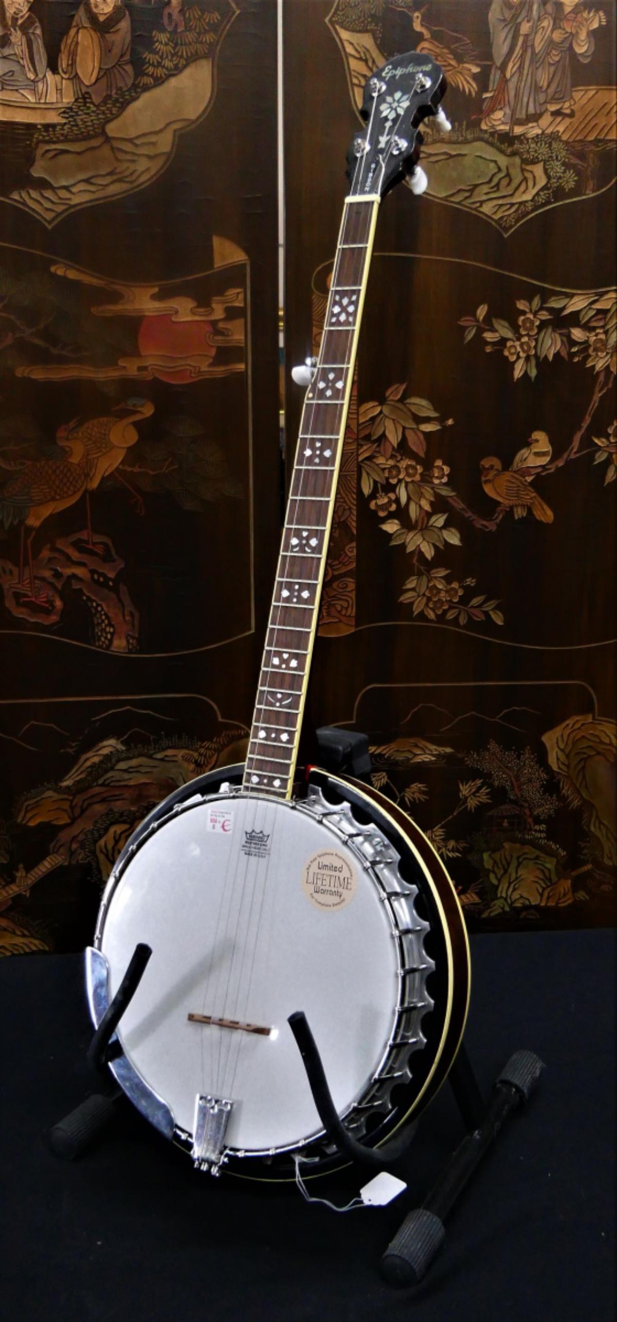GIBSON EPIPHONE 5 STRING BANJO WITH STAND (1 of 6)