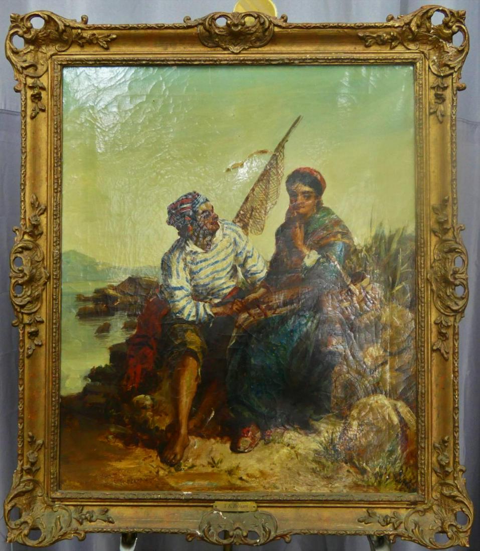 THOMAS KENT PELHAM SIGNED OIL PAINTING 35" X 31" (1 of 11)