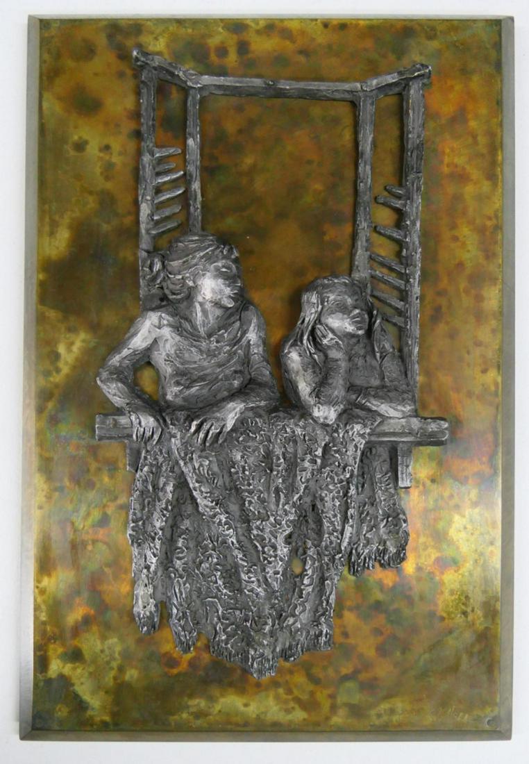PHILIP & KELVIN LAVERNE RARE BRONZE WALL PLAQUE (1 of 5)