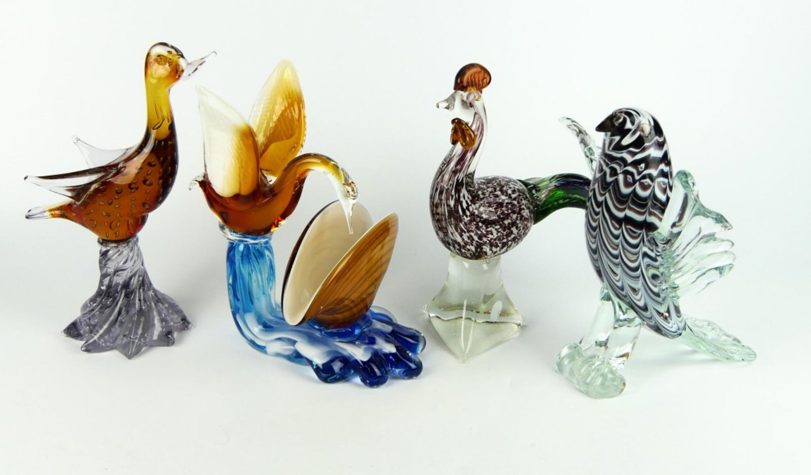LOT OF (4) VINTAGE MURANO GLASS BIRDS (1 of 7)