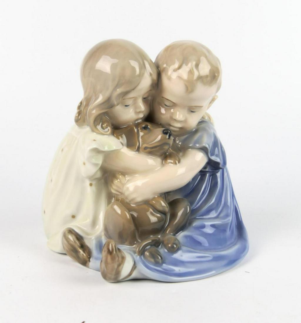 ROYAL COPENHAGEN PORCELAIN CHILDREN/PUPPY, #707 (1 of 6)