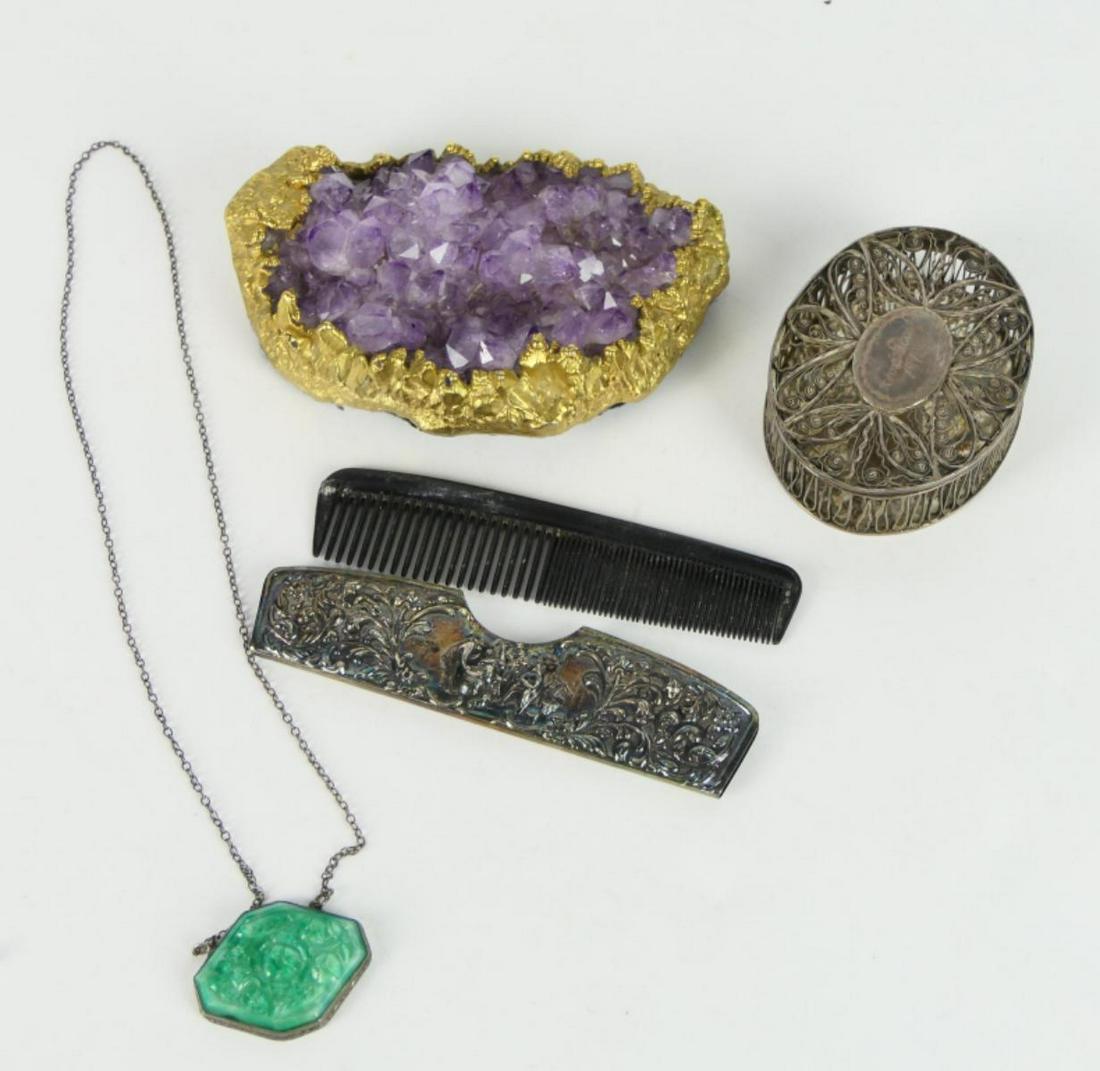 GROUP OF (4) ANTIQUE OBJECTS D'ART GORGEOUS (1 of 3)