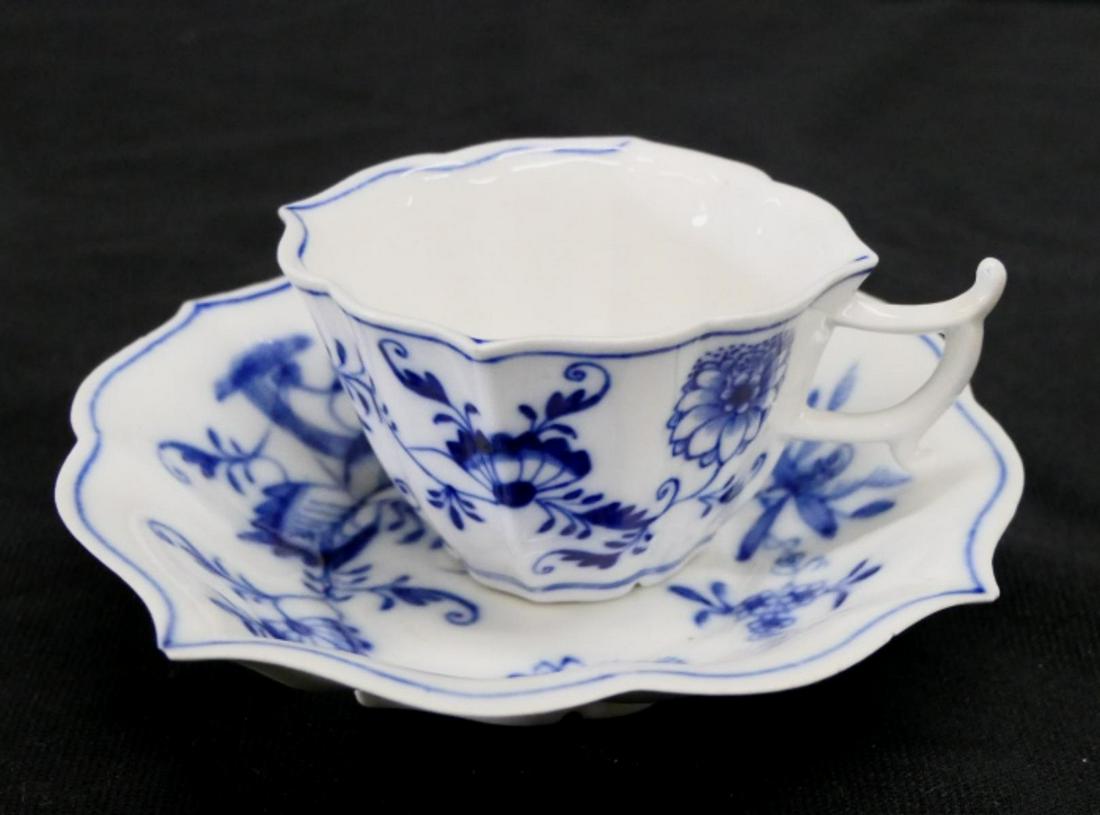 RARE MEISSEN CHINA CUP & SAUCER: Measures - 2.5" h.