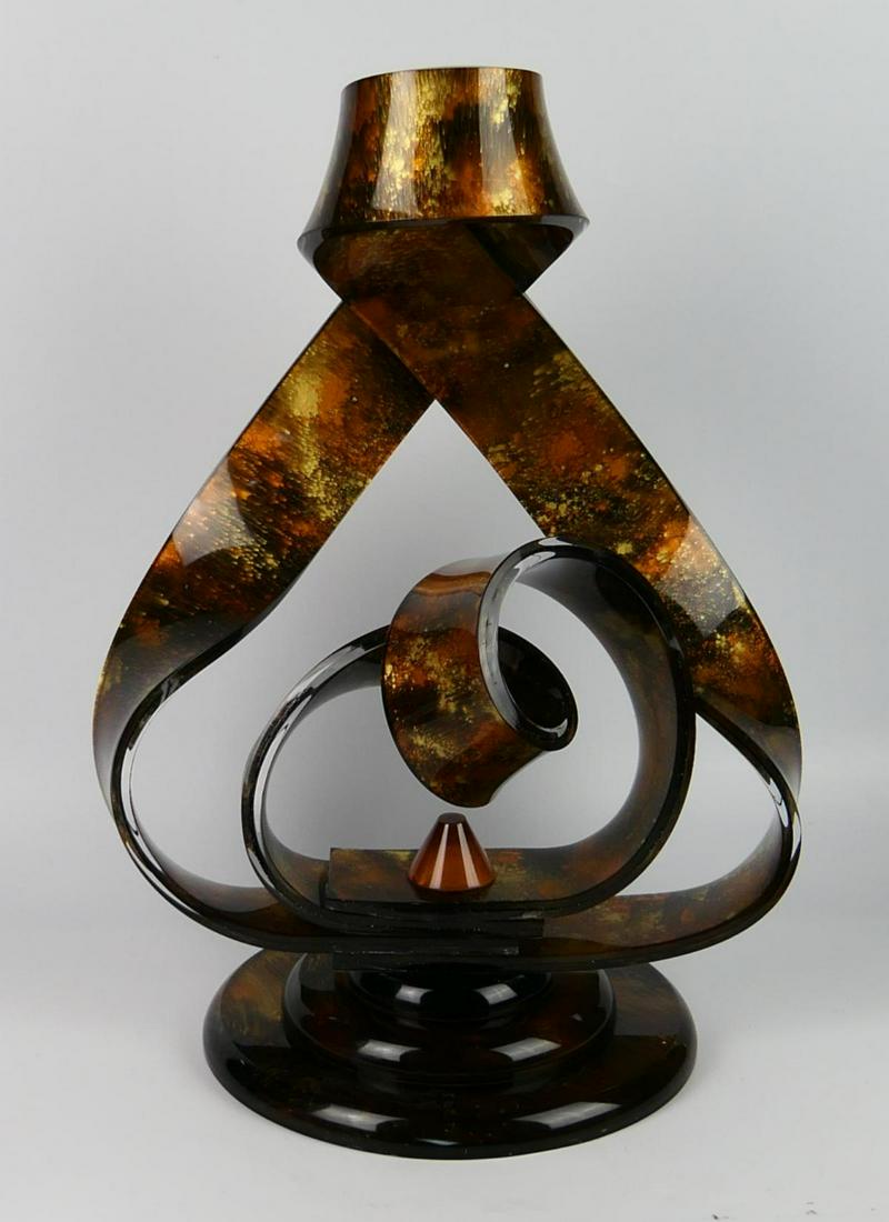 SHLOMI HAZIZA COPPER TONE LUCITE HUGE SCULPTURE (1 of 7)