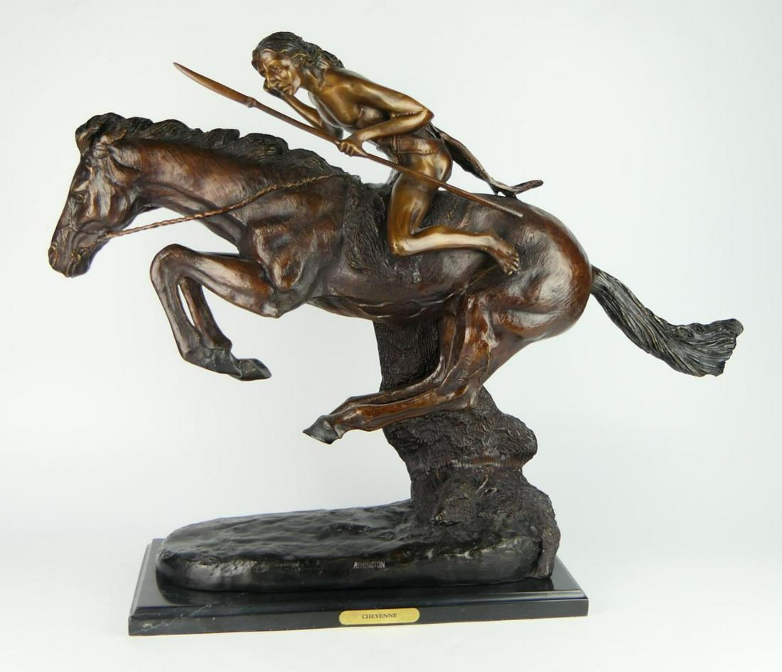 AFTER FREDERICK REMINGTON STATUE OF THE CHEYANNE (1 of 6)