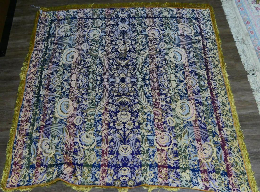 ANTIQUE SPANISH TAPESTRY PEACOCKS & BIRDS (1 of 5)