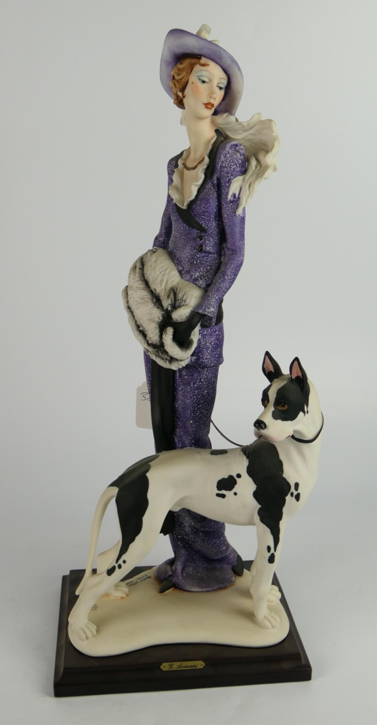 GIUSEPPE ARMANI WOMAN WITH DOG: Measures - 17.5" h. #1225/3000.
