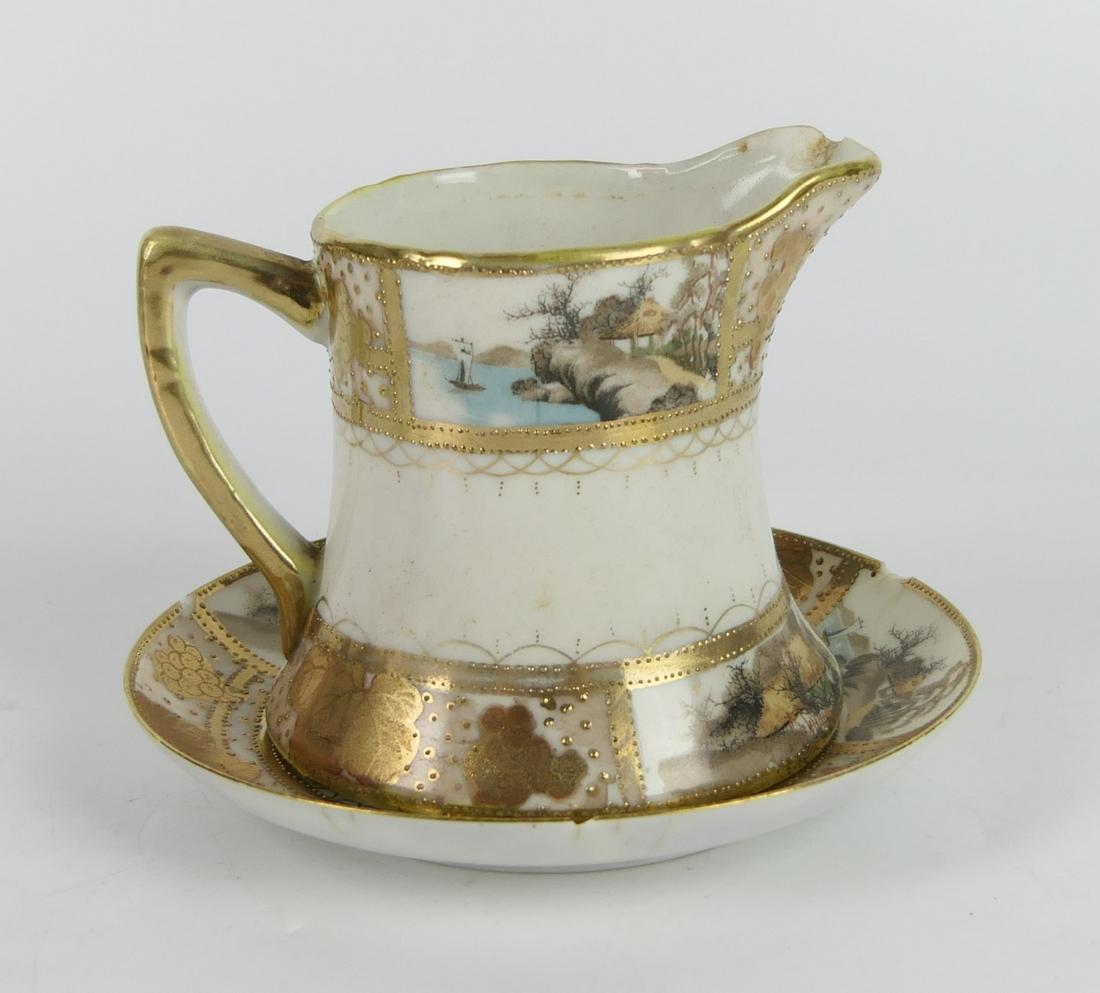 ANTIQUE HAND PAINTED NIPPON 4" PORCELAIN CREAMER: ANTIQUE HAND PAINTED NIPPON 4" PORCELAIN CREAMER