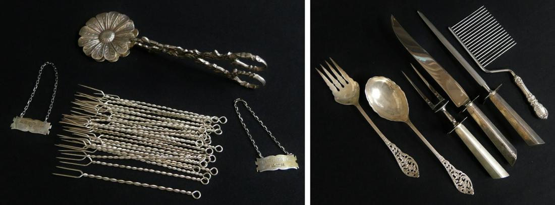 LARGE MISCELANIOUS LOT OF STERLING SERVING ITEMS (1 of 12)