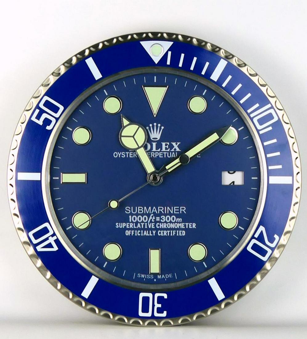 CONTEMPORARY ROLEX SUBMARINER  DEALER CLOCK (1 of 5)