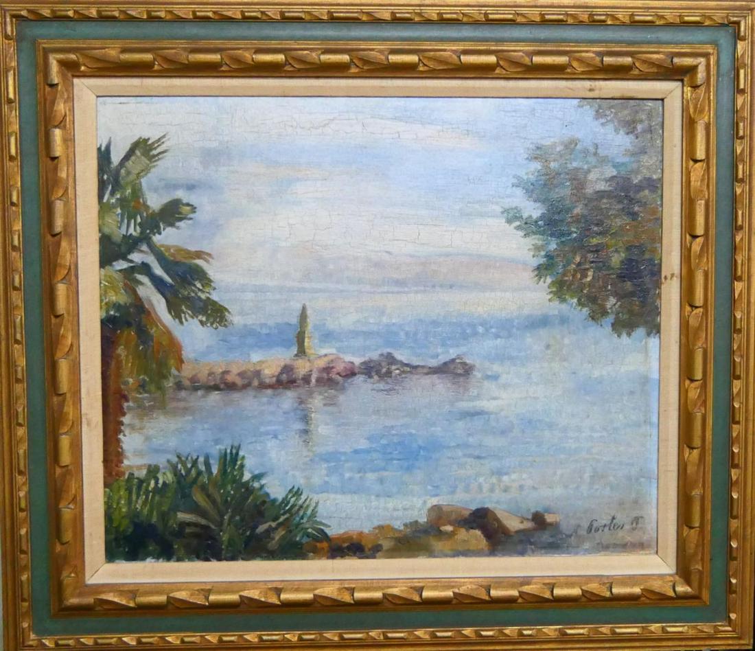 19TH CENTURY O/BOARD SEASCAPE SIGNED GORTON (1 of 5)