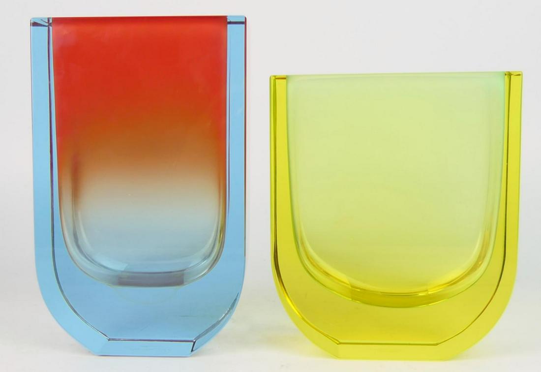 JIRI SUHAJEK (b. 1943), MOSER COLORED VASES (1 of 6)