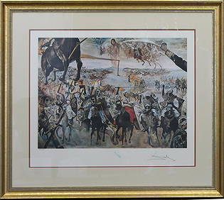 SALVADOR DALI "THE BATTLE OF TETUAN" AP PRINT (1 of 6)