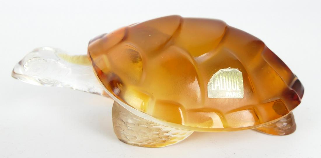 LALIQUE FRANCE "CAROLINE" TURLE SCULPTURE (1 of 5)