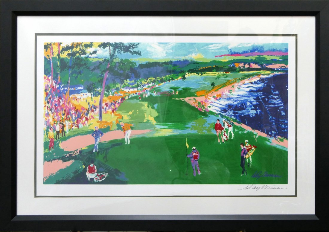 LEROY NEIMAN '18th AT PEBBLE BEACH' SIGNED PRINT (1 of 5)