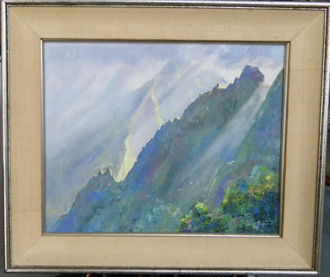HIROSHI TAGAMI (HAWAII 1929-2014) OIL ON CANVAS (1 of 5)