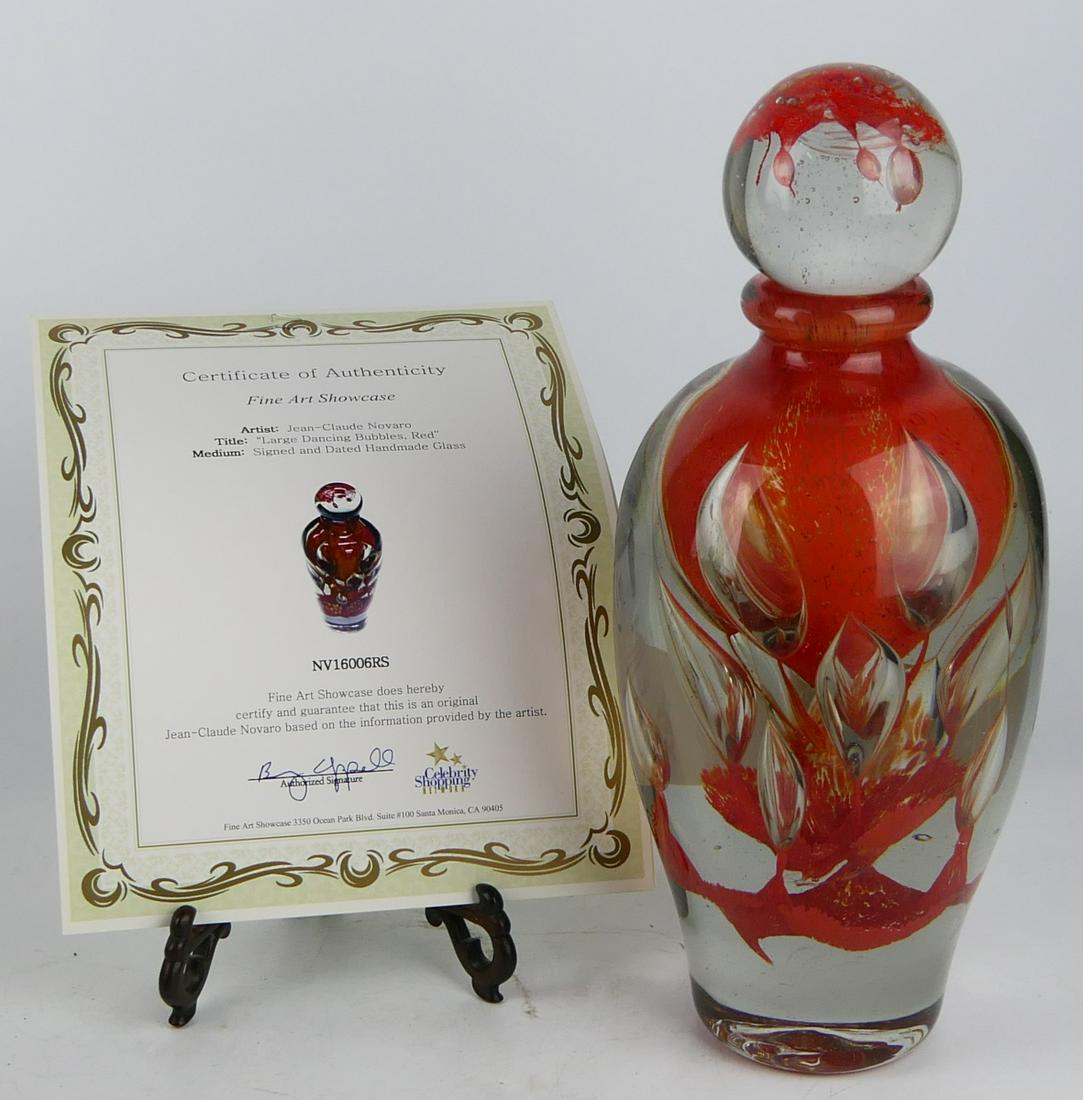JEAN CLAUDE NOVARO "DANCING BUBBLES" ART GLASS (1 of 6)