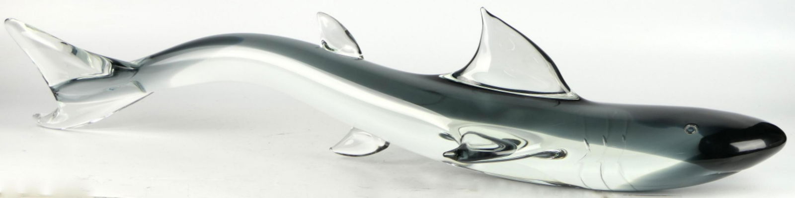 ELIO RAFFAELI (B.1936) 38" SHARK GLASS SCULPTURE (1 of 10)