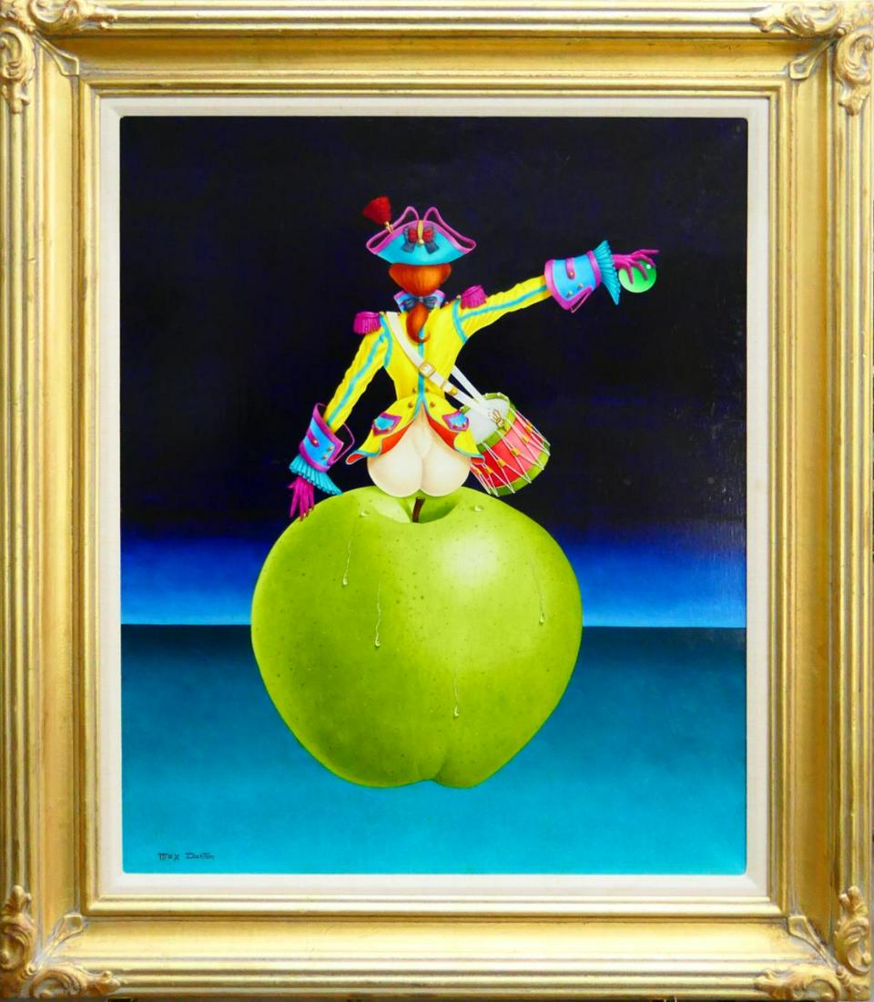 MAX DANTON ORIGINAL O/C MODERN ART FORM (1 of 6)