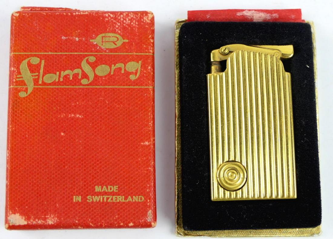 MID CENTURY FLAM SONG REUGE MUSICAL LIGHTER W/BOX (1 of 6)