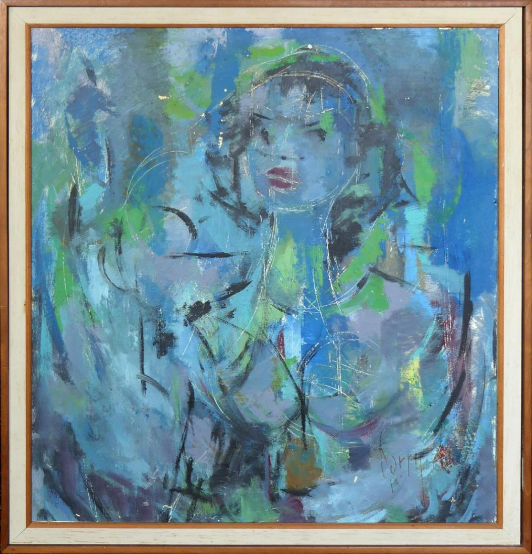 HARRY DAY (USA 1912-2001) PORTRAIT OIL ON BOARD (1 of 4)