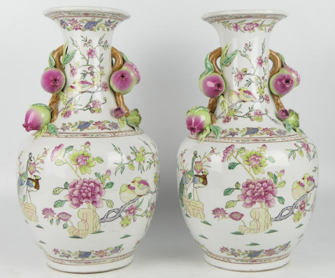 FRENCH STYLE PAIR PORCELAIN  VASE WONG LEE (1 of 10)