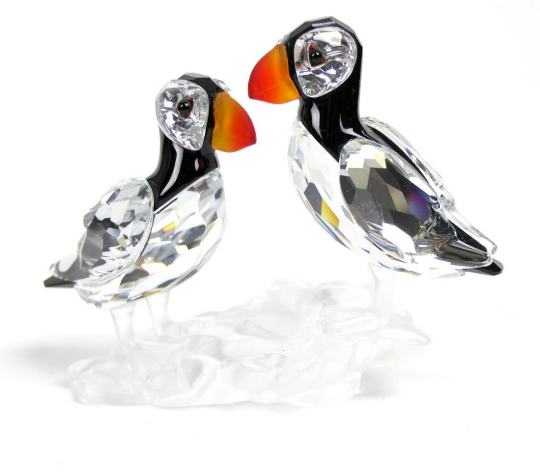 SWAROVSKI CRYSTAL "PUFFINS" FIGURE W/ BOX (1 of 4)