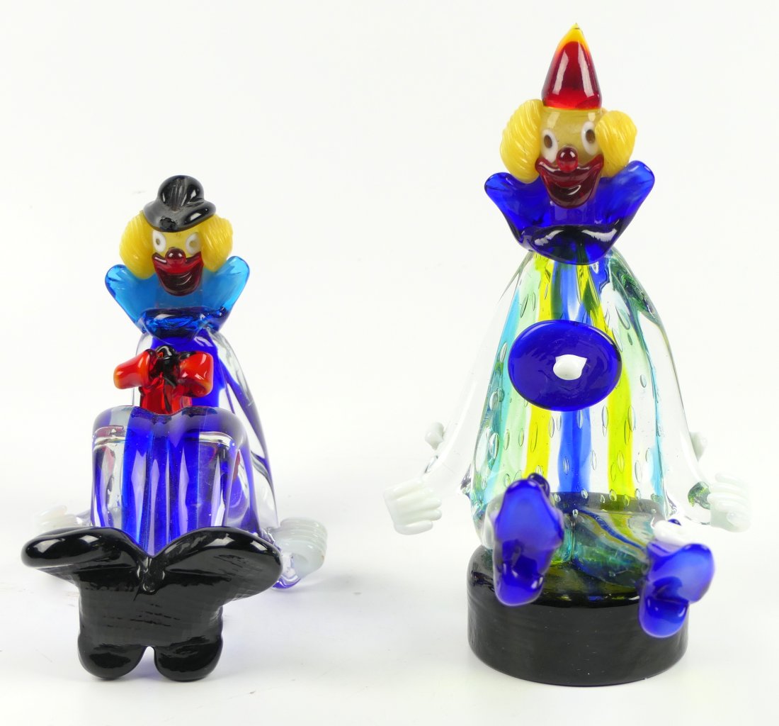 (2) MURANO ART GLASS CLOWN FIGURES (1 of 4)