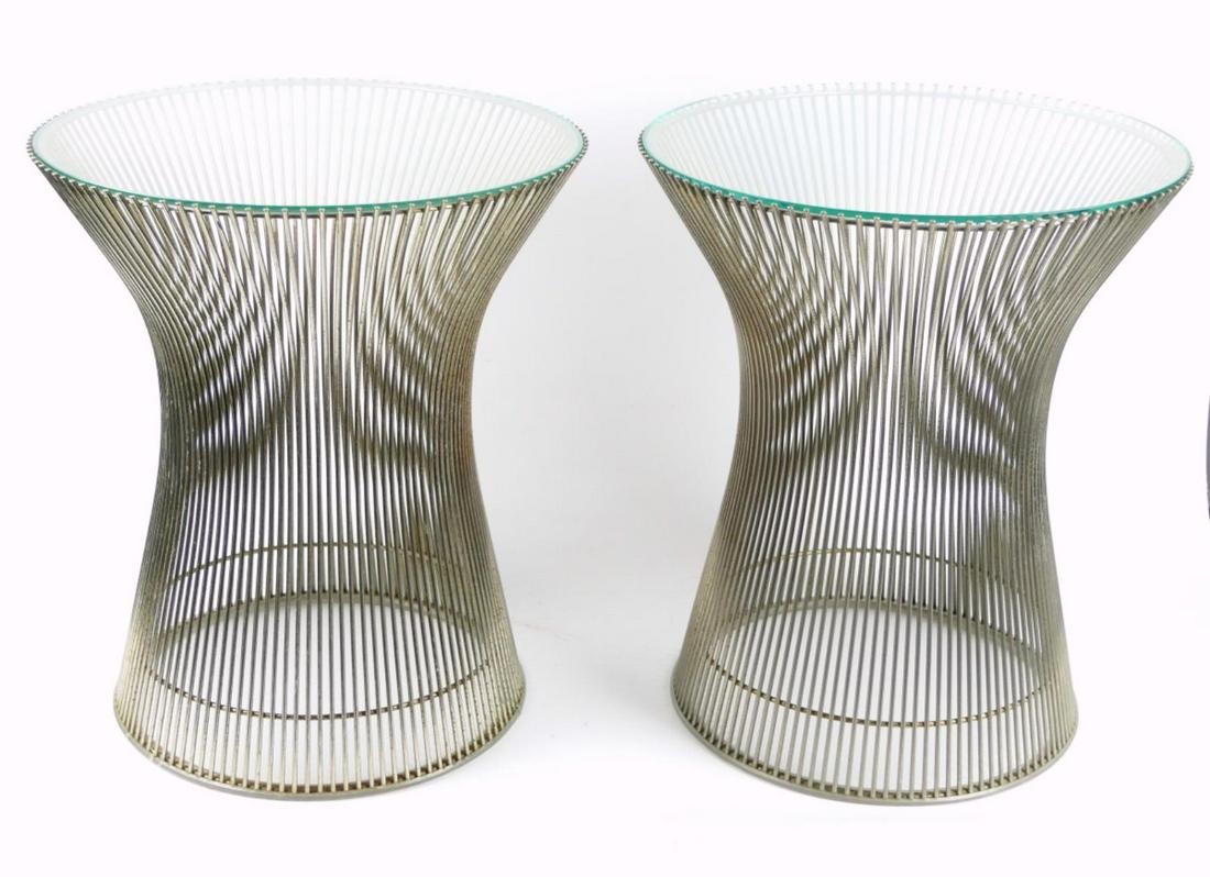 WARREN PLATNER FOR KNOLLS 1960 PAIR TABLES (1 of 3)