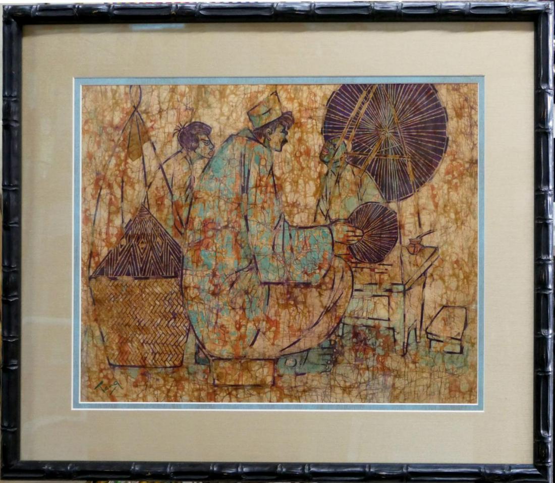 CHUAH THEAN TENG BATIK PAINTING C 1960 (1 of 4)