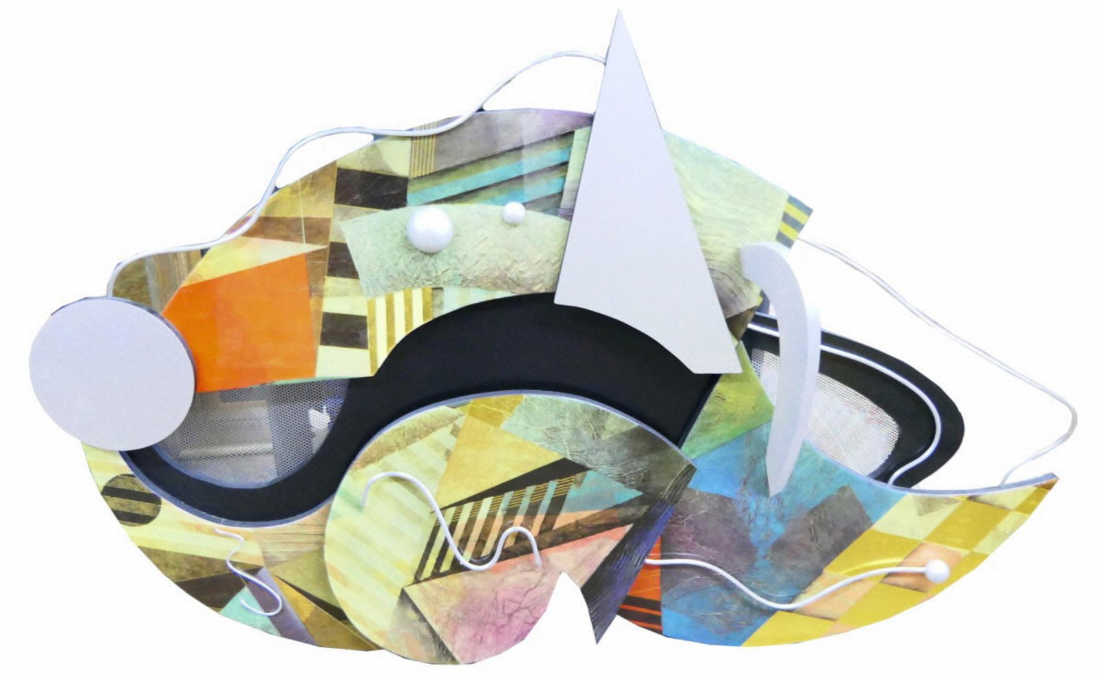 LARGE ABSTRACT WOODEN ACRYLIC WALL HANGER (1 of 6)