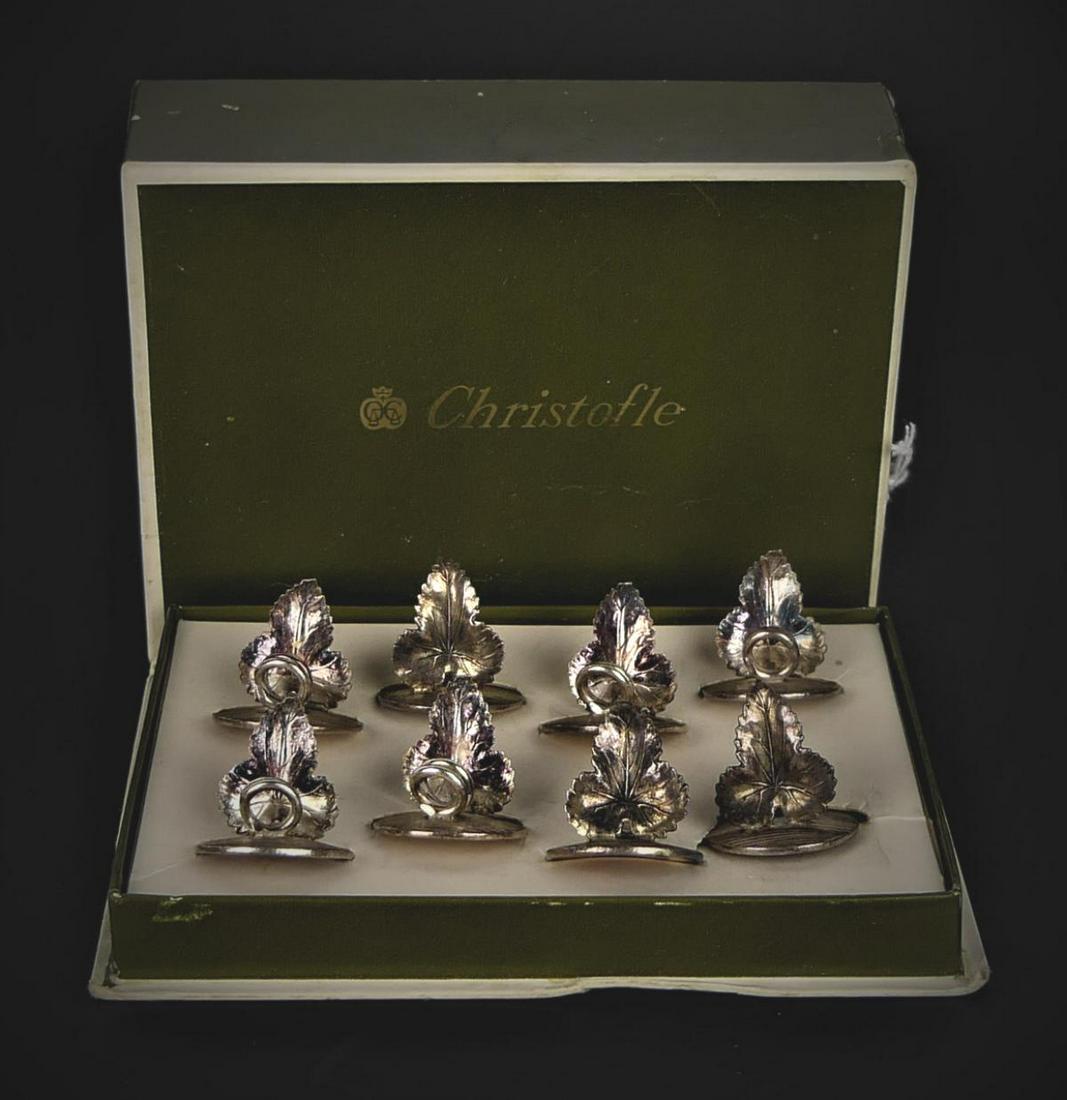 CHRISTOFLE SILVERPLATE SHELL PLACE CARD HOLDERS (1 of 3)