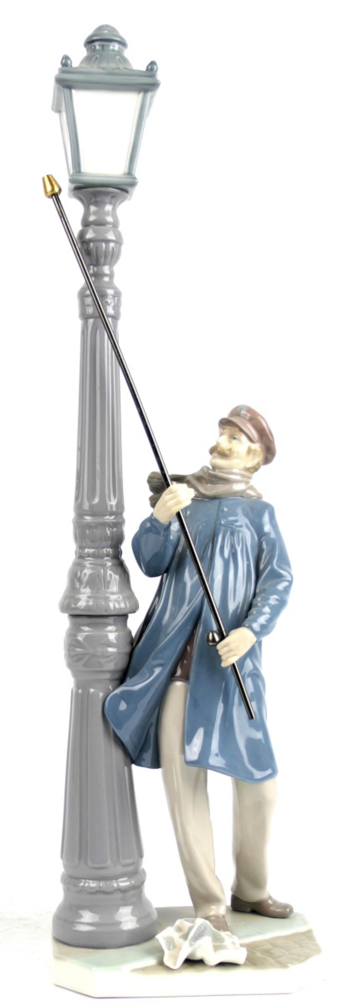 LLADRO PORCELAIN, "LAMP LIGHTER", #5205 (1 of 6)