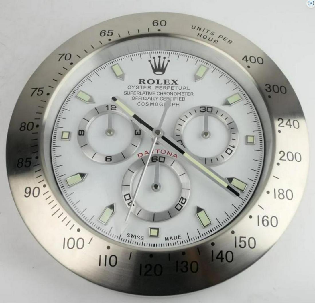 ROLEX DAYTONA WATCH DEALERS DISPLAY WALL CLOCK (1 of 2)