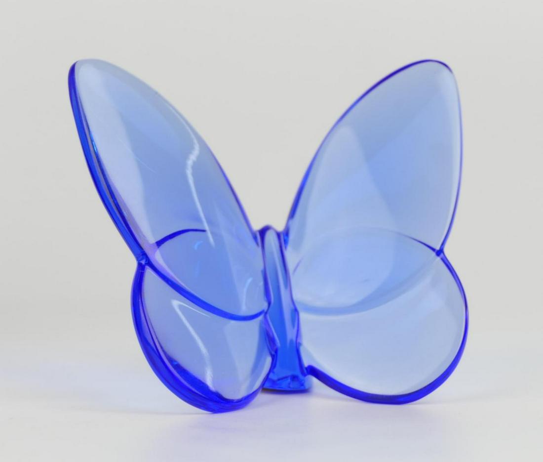 SIGNED BACCARAT BLUE CRYSTAL BUTTERFLY (1 of 3)