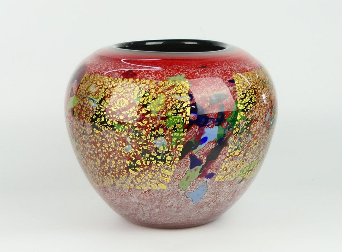 JEAN CLAUDE NOVARO SIGNED ART GLASS VASE (1 of 6)