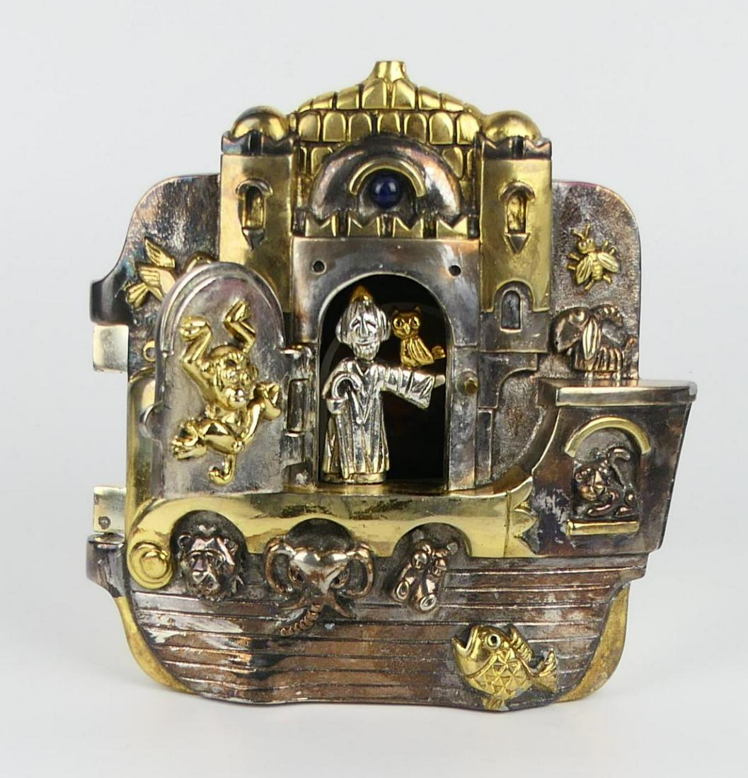 FRANK MEISLER "NOAH'S ARK" CAST METAL  LIDDED BOX (1 of 5)